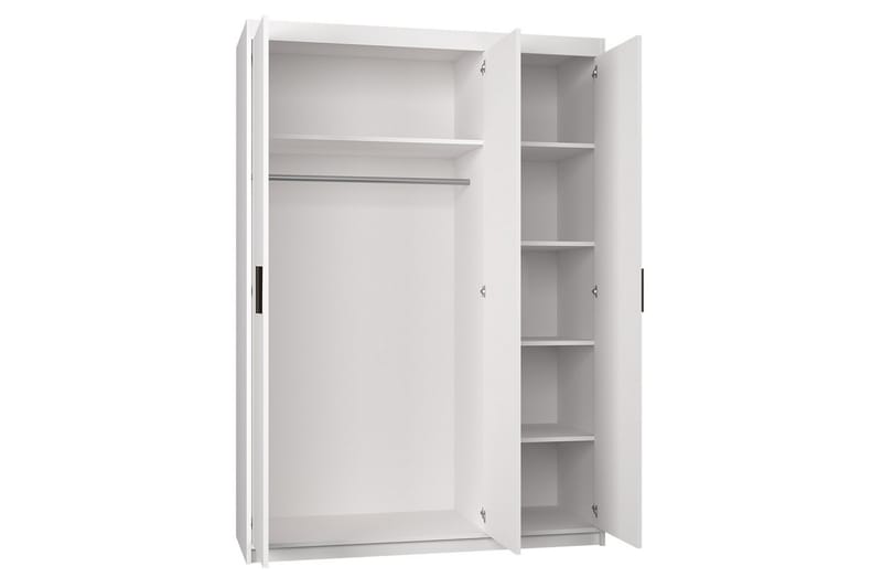 Garderob med Spegel Falcioni 133 cm - Vit - Förvaring - Garderober & garderobssystem