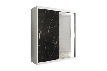 Garderob med Spegel Marmesa 180 cm Marmormönster