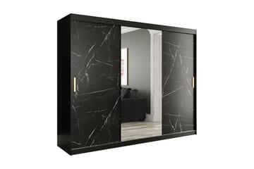 Garderob med Spegel Marmesa 250 cm Marmormönster