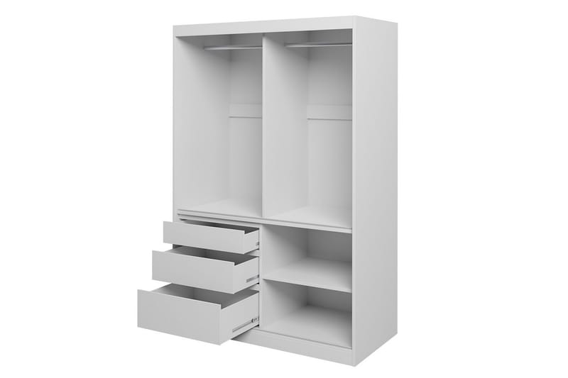 Garderob med Spegel Thiote 140x216x65 cm - Svart - Förvaring - Garderober & garderobssystem