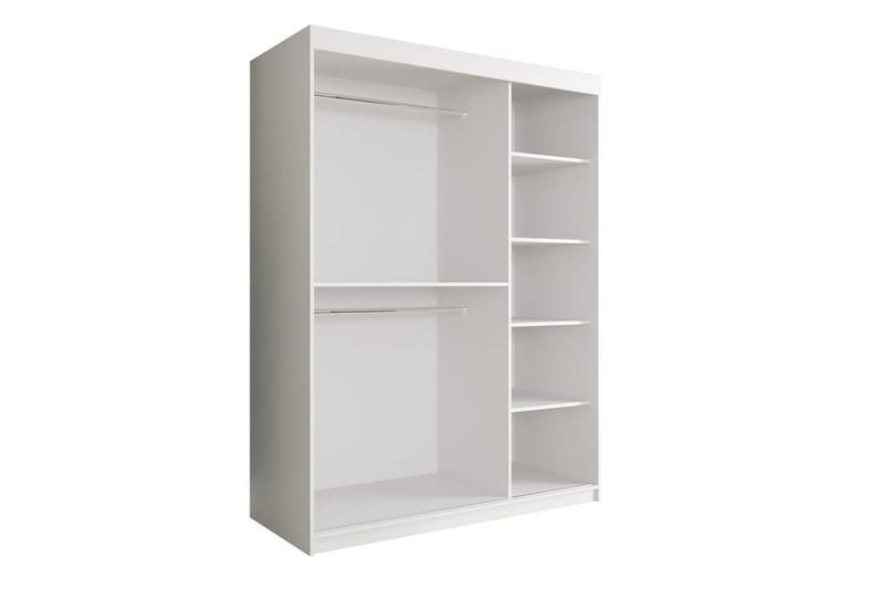 Garderob med Speglar Kant Marmesa 150 cm Marmormönster - Svart/Vit/Guld - Förvaring - Garderober & garderobssystem