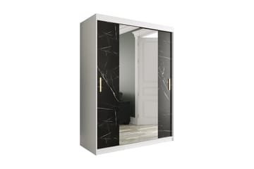 Garderob med Speglar Kant Marmesa 150 cm Marmormönster