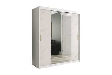 Garderob med Speglar Kant Marmesa 180 cm Marmormönster