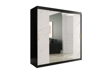 Garderob med Speglar Kant Marmesa 200 cm Marmormönster