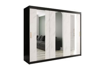 Garderob med Speglar Mitt Marmesa 250 cm Marmormönster
