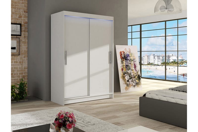 Garderob Miami 120x58x200 cm - Vit - Förvaring - Garderober & garderobssystem