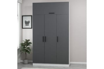 Garderob Minar 135 cm - Grå/Vit - Förvaring - Garderober & garderobssystem