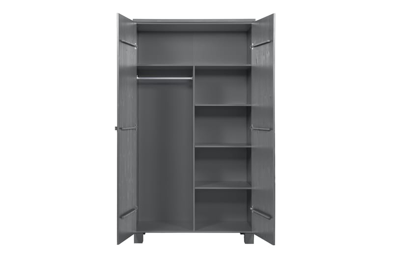Garderob Mitchell 111 cm - Stålgrå Tall - Förvaring - Garderober & garderobssystem