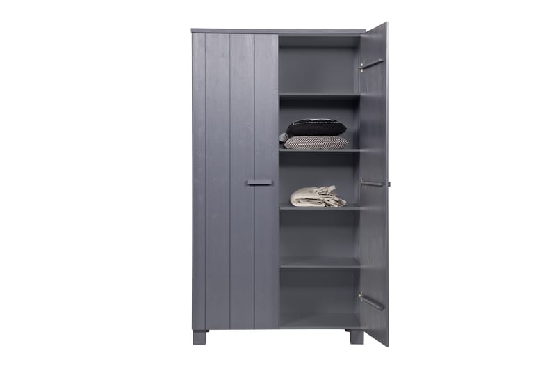 Garderob Mitchell 111 cm - Stålgrå Tall - Förvaring - Garderober & garderobssystem