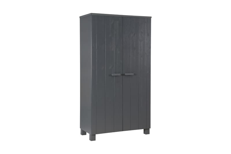 Garderob Mitchell 111 cm - Stålgrå Tall - Förvaring - Garderober & garderobssystem