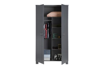 Garderob Mitchell 111 cm - Stålgrå Tall - Förvaring - Garderober & garderobssystem