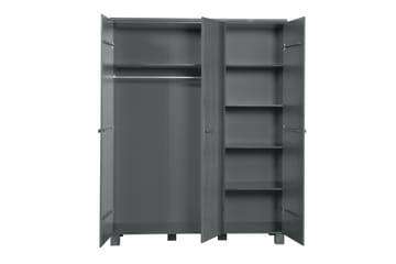Garderob Mitchell 158 cm - Stålgrå Tall - Förvaring - Garderober & garderobssystem