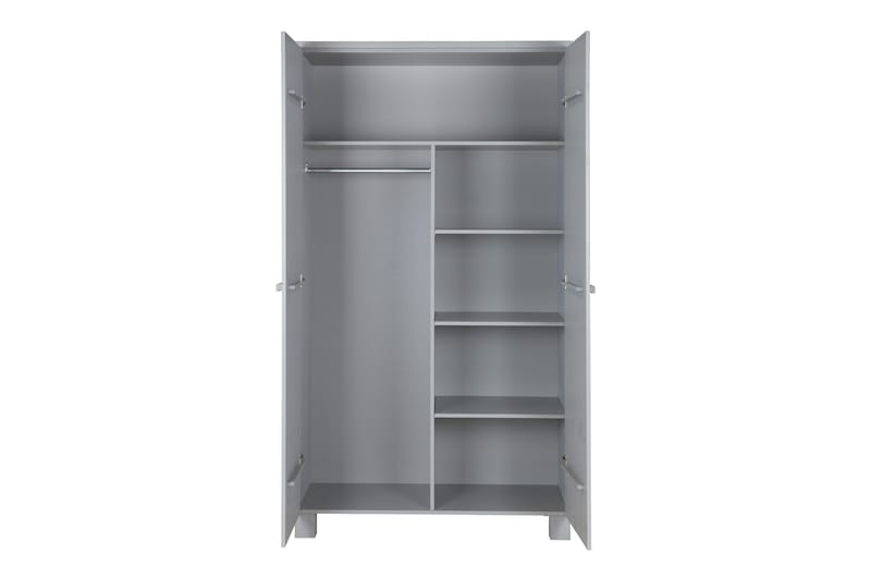Garderob Mitchell 202 cm - Grå Tall - Förvaring - Garderober & garderobssystem