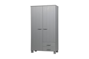 Garderob Mitchell med 2 Lådor 111 cm - Grå Tall - Förvaring - Garderober & garderobssystem