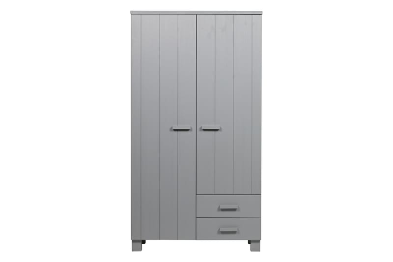 Garderob Mitchell med 2 Lådor 111 cm - Grå Tall - Förvaring - Garderober & garderobssystem