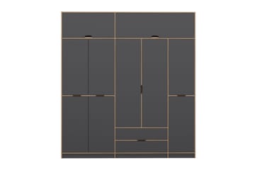 Garderob Munna 232x253 cm - Antracit - Förvaring - Garderober & garderobssystem