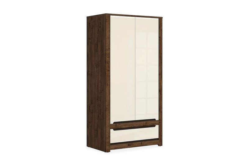 Garderob Navallo 104x205 cm - Trä|natur|Vit - Förvaring - Garderober & garderobssystem