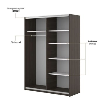 Garderob Niva 2 Skjutdörrar - Dunin-ek - Förvaring - Garderober & garderobssystem