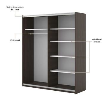 Garderob Niva Bred 2 Skjutdörrar - Dunin-ek - Förvaring - Garderober & garderobssystem