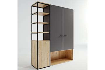 Garderob Onuras 144x40 cm - Antracit/Natur - Förvaring - Garderober & garderobssystem