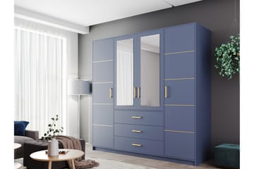 Garderob Ordino 196 cm - Grön - Förvaring - Garderober & garderobssystem