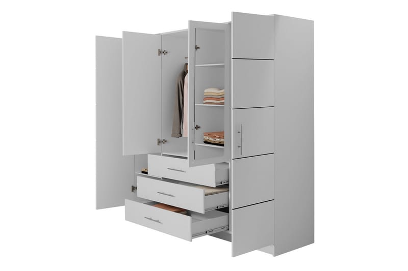 Garderob Ordino 196 cm - Grön - Förvaring - Garderober & garderobssystem