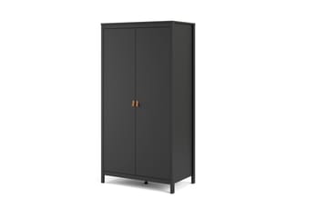Garderob Osterholm 58x102 cm - Svart/Natur - Förvaring - Garderober & garderobssystem