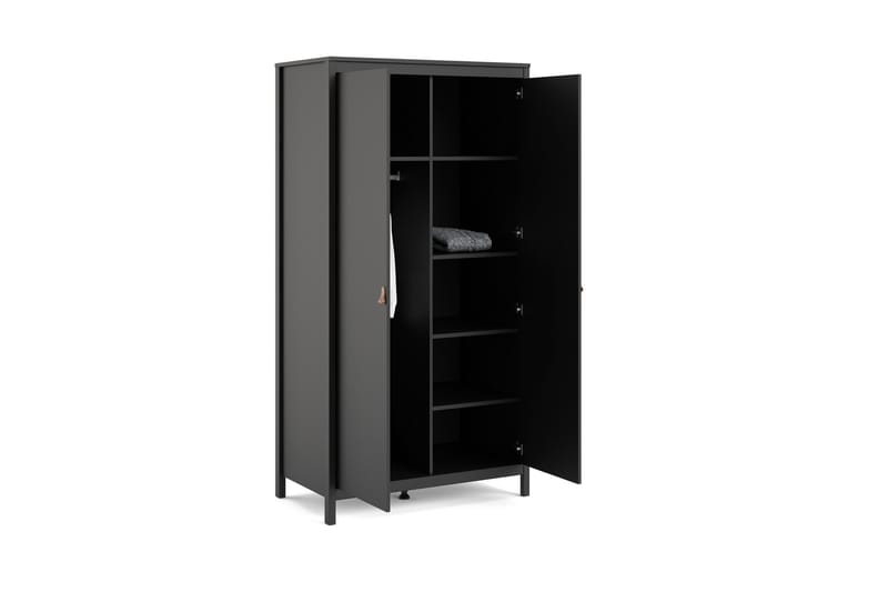 Garderob Osterholm 58x102 cm - Svart/Natur - Förvaring - Garderober & garderobssystem