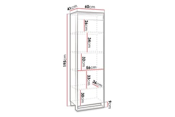 Garderob Quant 41x60 cm - Ek/Svart - Förvaring - Garderober & garderobssystem