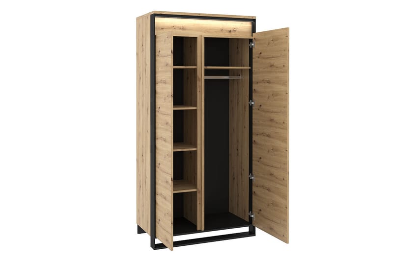 Garderob Quant 50x95 cm - Ek/Svart - Förvaring - Garderober & garderobssystem