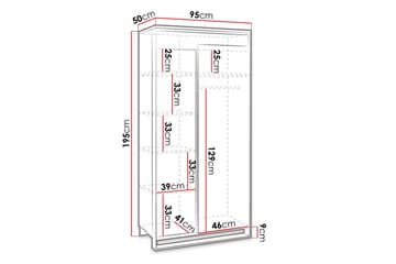 Garderob Quant 50x95 cm - Ek/Svart - Förvaring - Garderober & garderobssystem