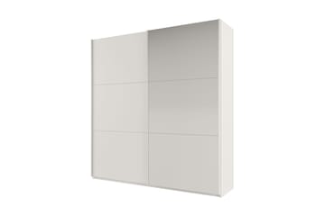 Garderob Rhodes 225x65x244 cm - Vit/Spegel - Förvaring - Garderober & garderobssystem