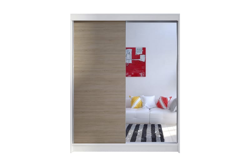 Garderob Richmond 150x58x200 cm - Beige/Vit - Förvaring - Garderober & garderobssystem