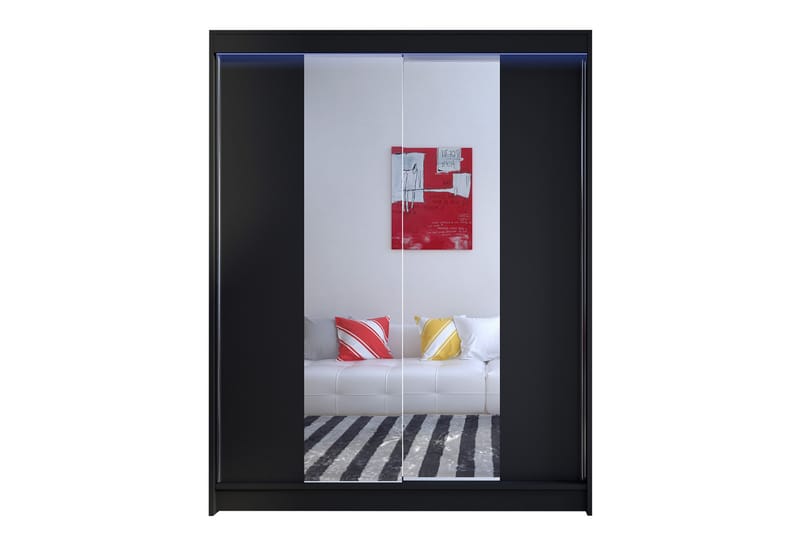 Garderob Richmond 150x58x200 cm - Svart - Förvaring - Garderober & garderobssystem