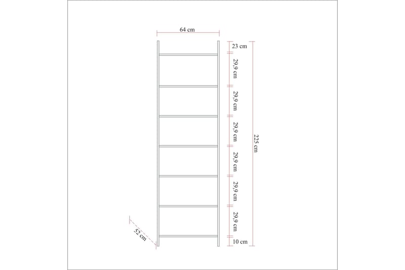 Garderob Rok 52x104 cm 11 Hyllor - Natur - Förvaring - Garderober & garderobssystem