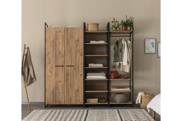 Garderob Rok 52x104 cm 11 Hyllor - Natur - Förvaring - Garderober & garderobssystem