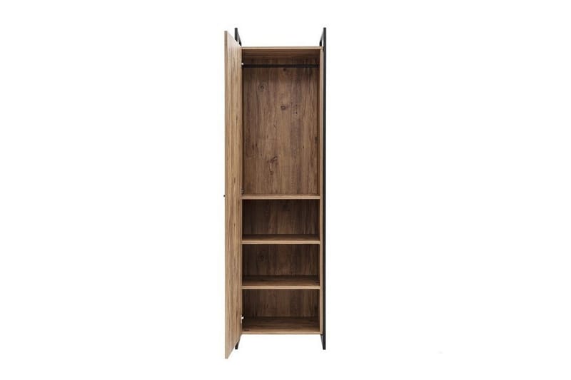 Garderob Rok 52x64 cm med Spegel 4 Skåp - Natur - Förvaring - Garderober & garderobssystem