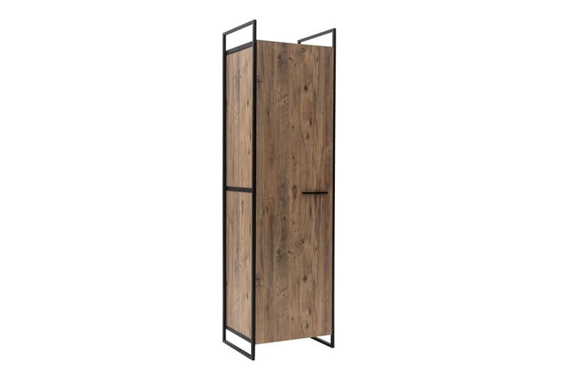 Garderob Rok 52x64 cm med Spegel 4 Skåp - Natur - Förvaring - Garderober & garderobssystem