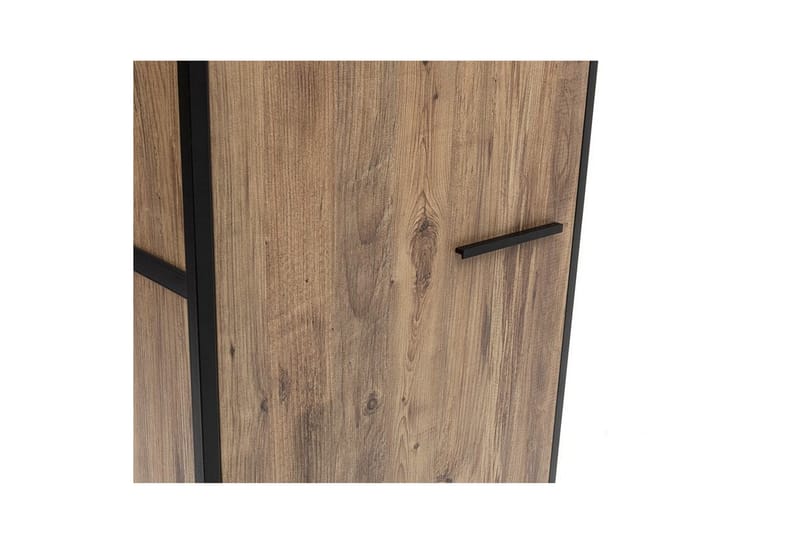 Garderob Rok 52x64 cm med Spegel 4 Skåp - Natur - Förvaring - Garderober & garderobssystem