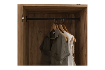 Garderob Rok 52x64 cm med Spegel 4 Skåp - Natur - Förvaring - Garderober & garderobssystem