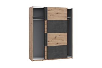 Garderob Sapes 62x171 cm - Brun/Grå - Förvaring - Garderober & garderobssystem