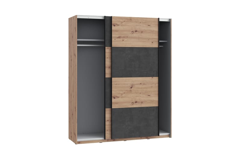 Garderob Sapes 62x171 cm - Brun/Grå - Förvaring - Garderober & garderobssystem