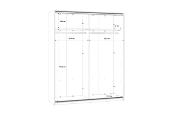 Garderob Sapes 62x171 cm - Brun/Grå - Förvaring - Garderober & garderobssystem