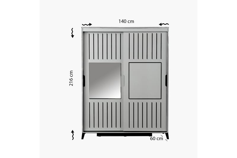 Garderob Skoglund 130 - Valnöt - Förvaring - Garderober & garderobssystem