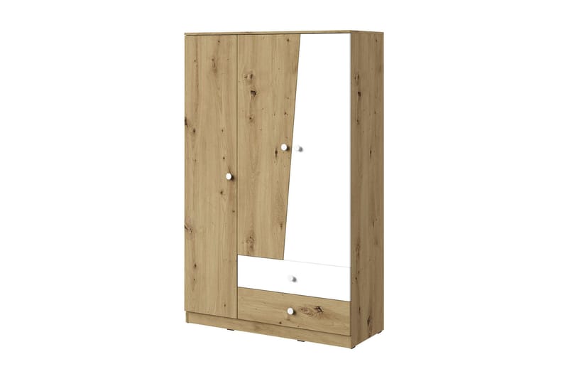Garderob Staton 120 cm - Natur/Vit - Förvaring - Garderober & garderobssystem