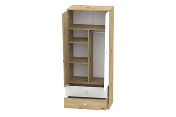 Garderob Staton 80 cm - Natur/Vit - Förvaring - Garderober & garderobssystem