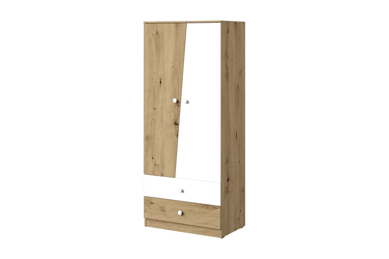 Garderob Staton 80 cm - Natur/Vit - Förvaring - Garderober & garderobssystem