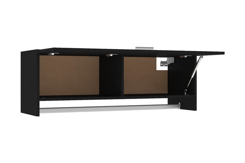 Garderob svart 100x32,5x35 cm spånskiva - Svart - Garderober & garderobssystem - Garderobsskåp