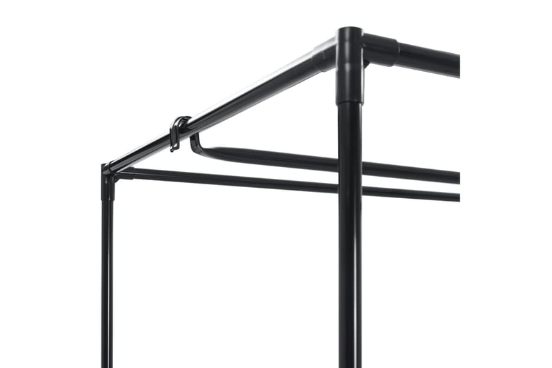 Garderob svart 75x50x160 cm - Svart - Garderober & garderobssystem - Garderobsskåp