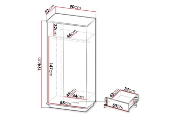 Garderob - Svart|Ek - Förvaring - Garderober & garderobssystem